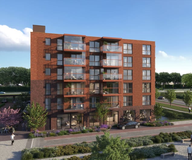 Straatbeeld Entrada Heerhugowaard – moderne appartementencomplexen